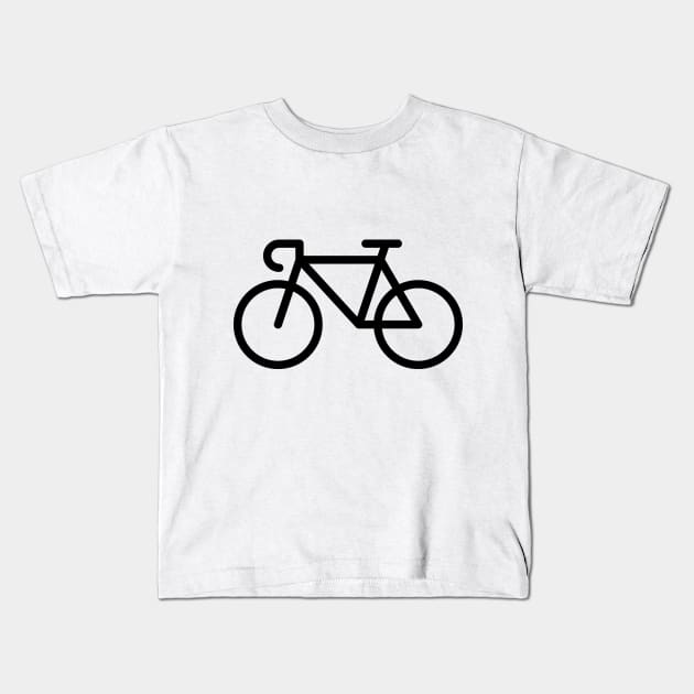 Racing Bicycle / Bike (Icon / Pictogram / Pictograph / Black) Kids T-Shirt by MrFaulbaum